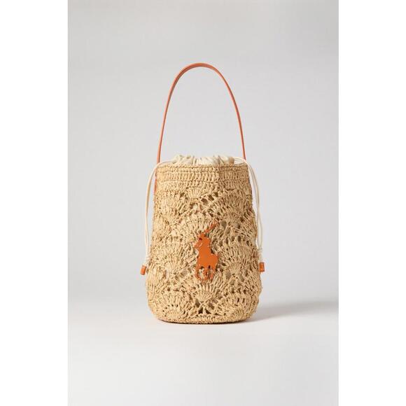 Ralph Lauren Handbags - Polo Ralph Lauren Crochet Mini Bucket Bag – As Is (Broken Weave & Fraying)